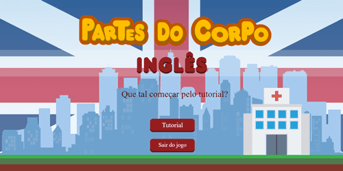 Imagem do jogo: Partes do corpo em Inglês.