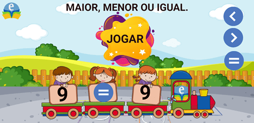 Imagem do jogo: Maior, menor ou igual - Trem