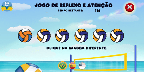 Reflexo e Atenção - Vôlei Jogo de reflexo e atenção para treinar a acuidade visual, reflexo, atenção, trabalhar a ansiedade.